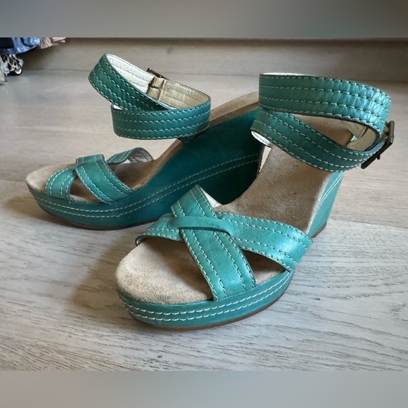 Marc Jacobs Wedge Sandals color- Lagoon size 38 (US 7) - Picture 7 of 16